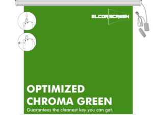 Motorized Green Screen (8"Hx 9"W) - Chroma Screen Photography Backdrop Chroma Key Background Removal for Photo Video Studio, Live Game, Live Streaming, Business Meeting, Virtual Studio
