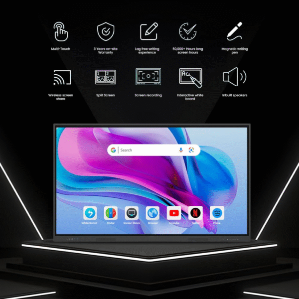 Clinux Digital 75-Inch Interactive Flat Panel, 8GB Memory + 64GB Storage Dual Operating system with OPS - Image 5