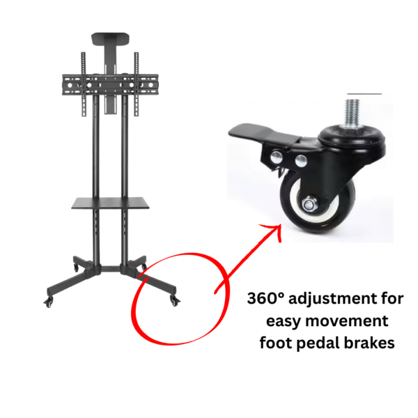 Mobile TV Stand/Trolley for LED/LCD with shelf - Image 4