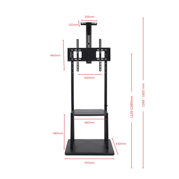 Mobile TV Stand/Trolley for LED/LCD with shelf - Image 6